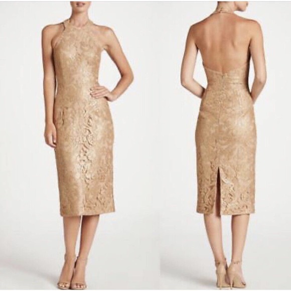 Dress the Population Dresses & Skirts - NWT Dress the Population size large Cassie gold sequin midi dress